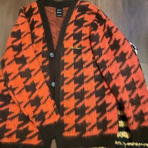 Iets frans soft brown and red sweater fits like M